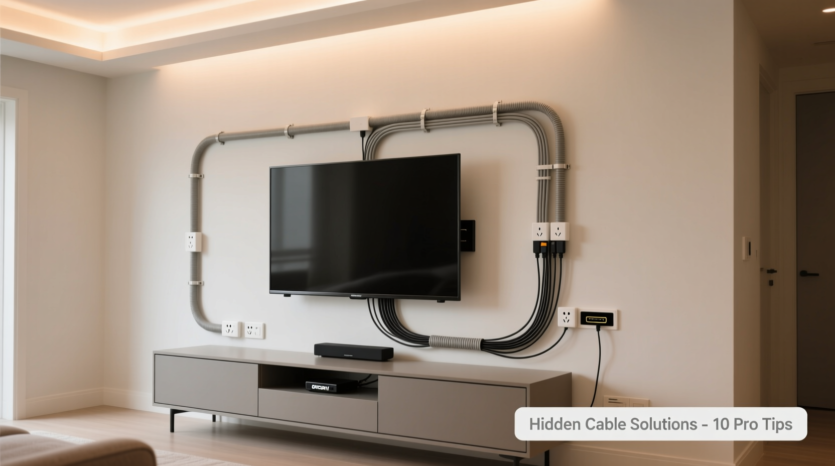 best ways to hide cords neatly behind your tv setup