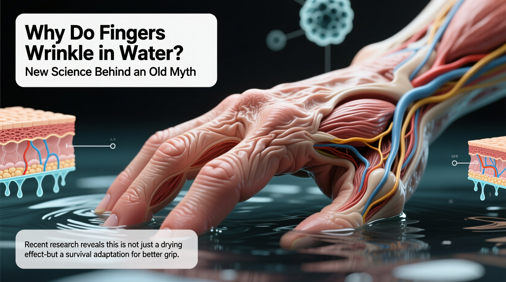 why do fingers wrinkle in water new science behind the old myth