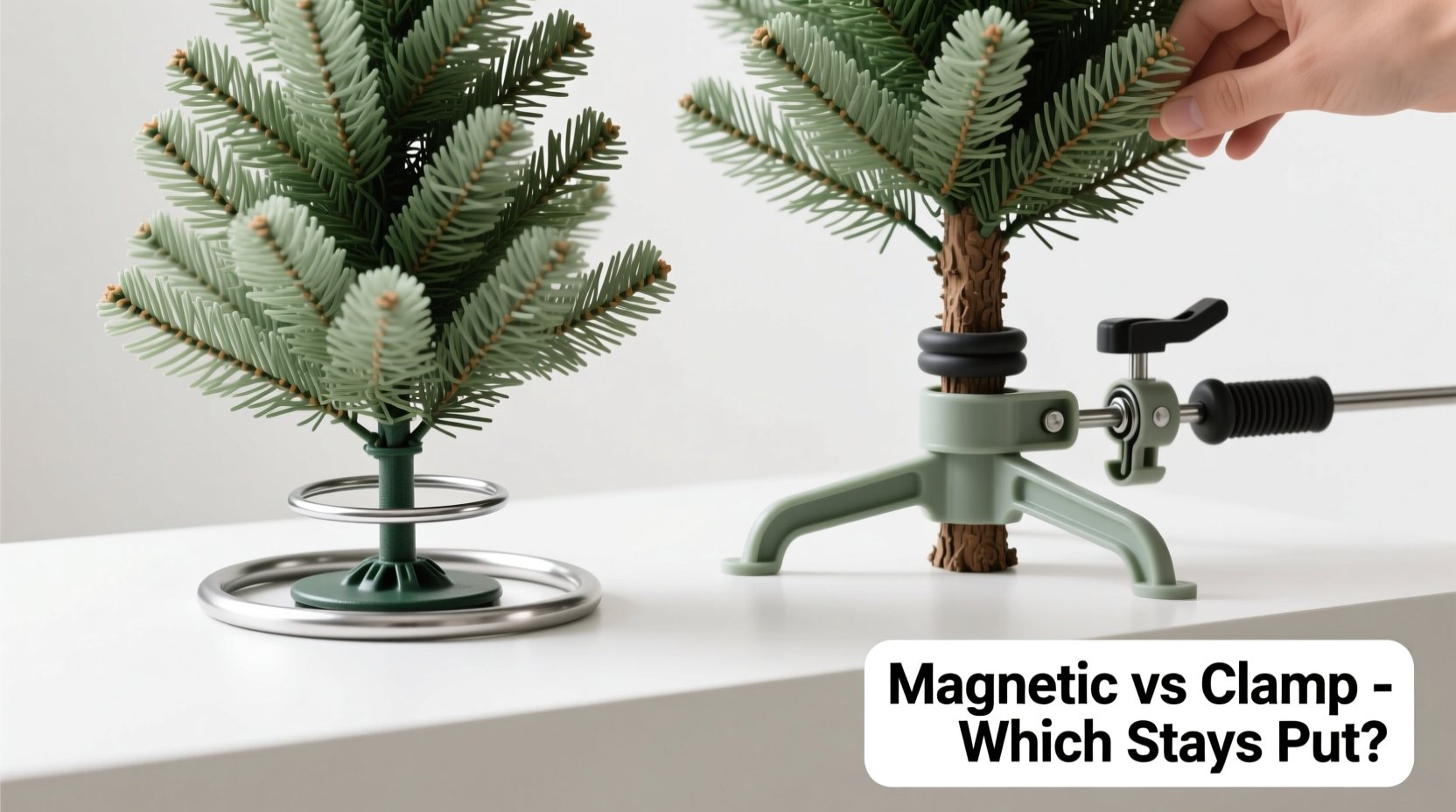 magnetic vs clamp tree skirt holders which stays in place better