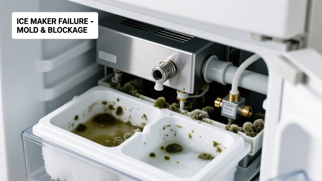 Refrigerator Ice Maker Not Working & Smells Bad