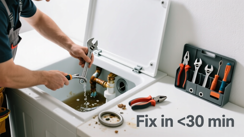 Fix a Noisy, Clogged Laundry Tub in Under 30 Minutes