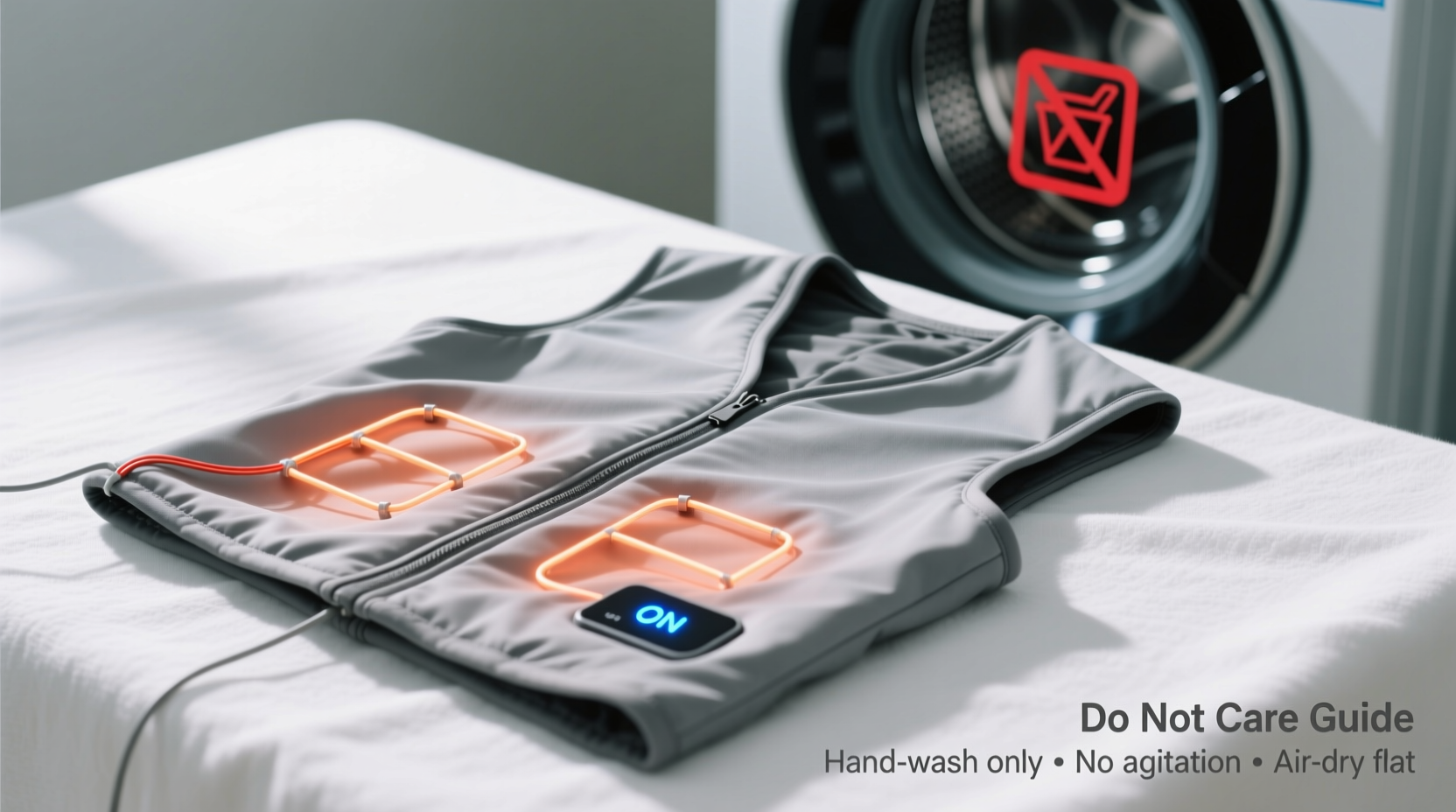 how to wash a heated vest safely