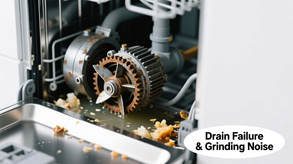 Dishwasher Not Draining & Making Grinding Noise