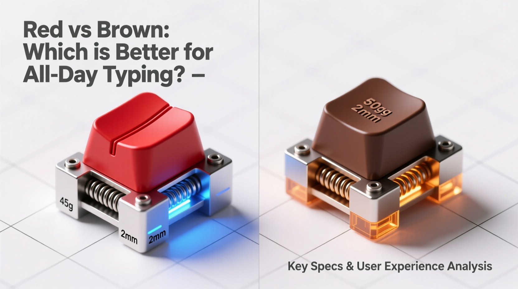 mechanical keyboard switches red vs brown which one is better for typing all day