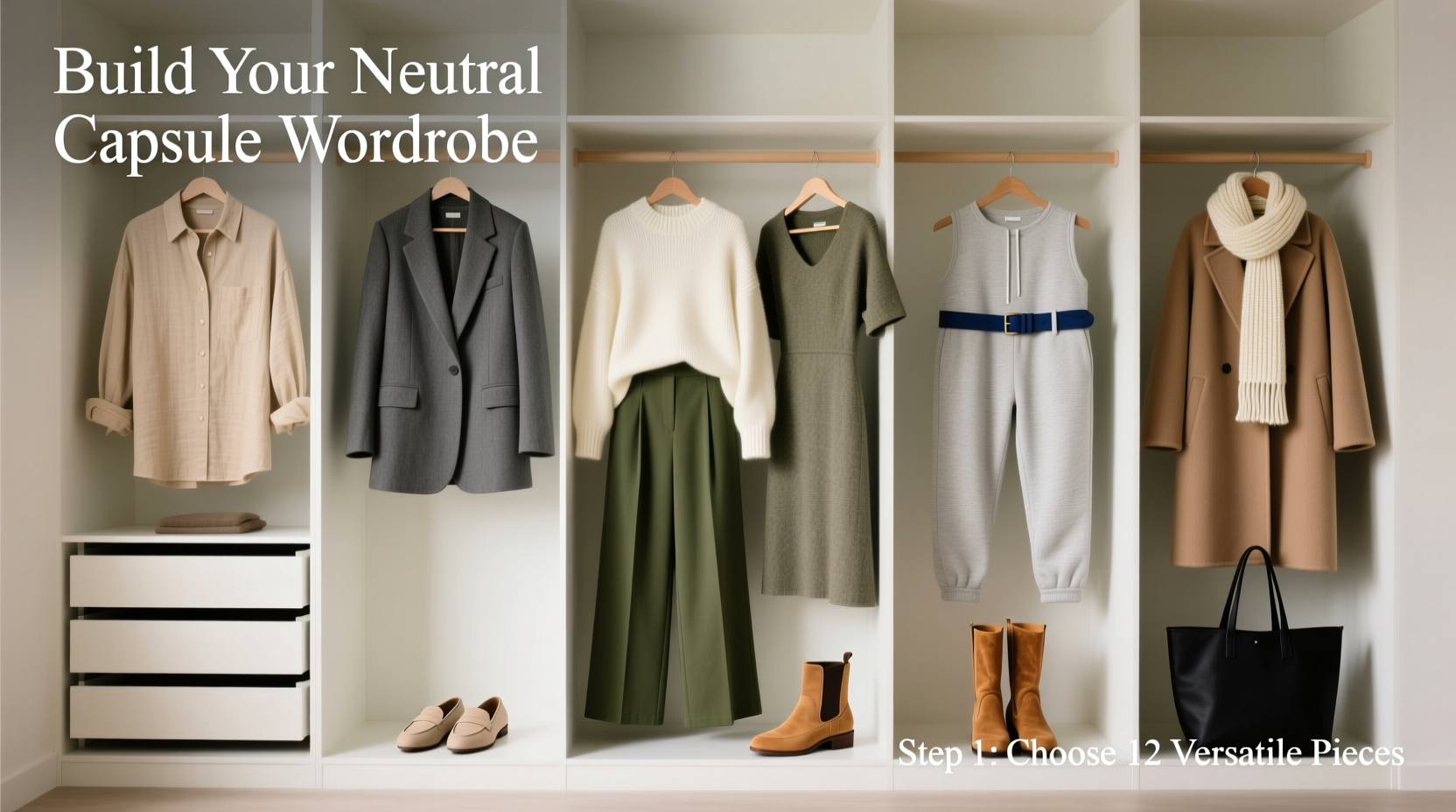 how to make a capsule wardrobe with only neutral tones