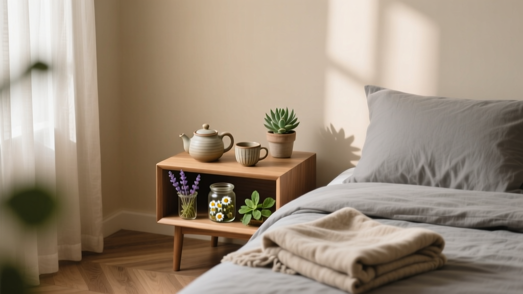 Best Bedroom Herbal Tea Bedside Setup - The Decor Mag