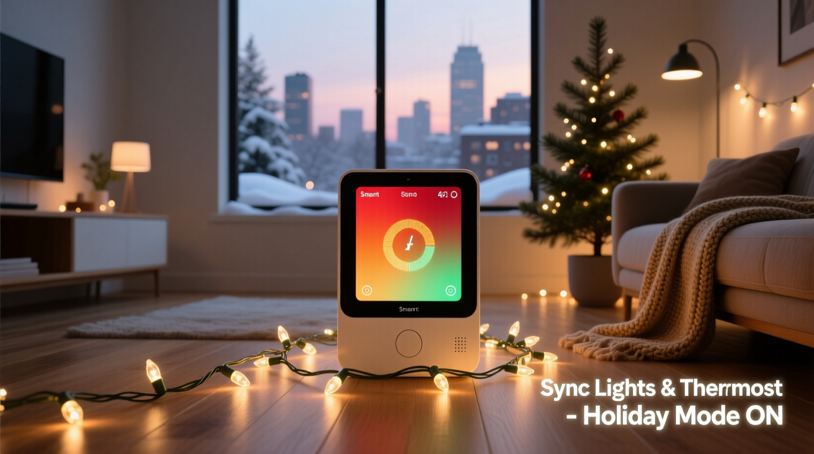 how to coordinate christmas lights with your existing smart thermostat color schedule
