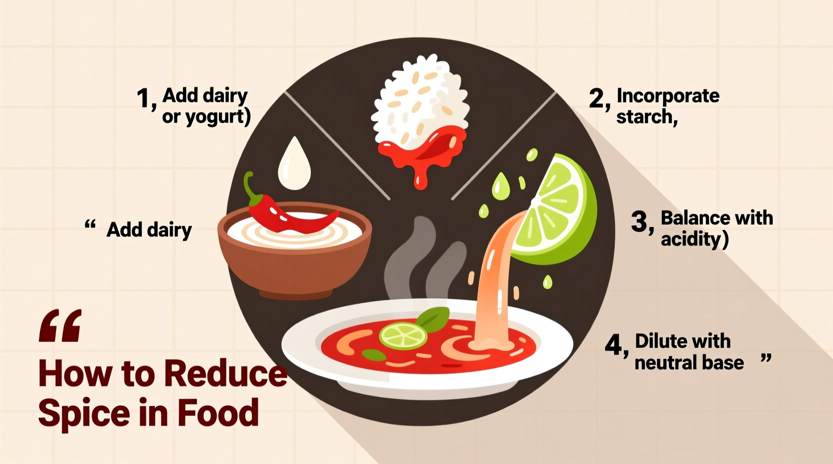 how to reduce spice in food