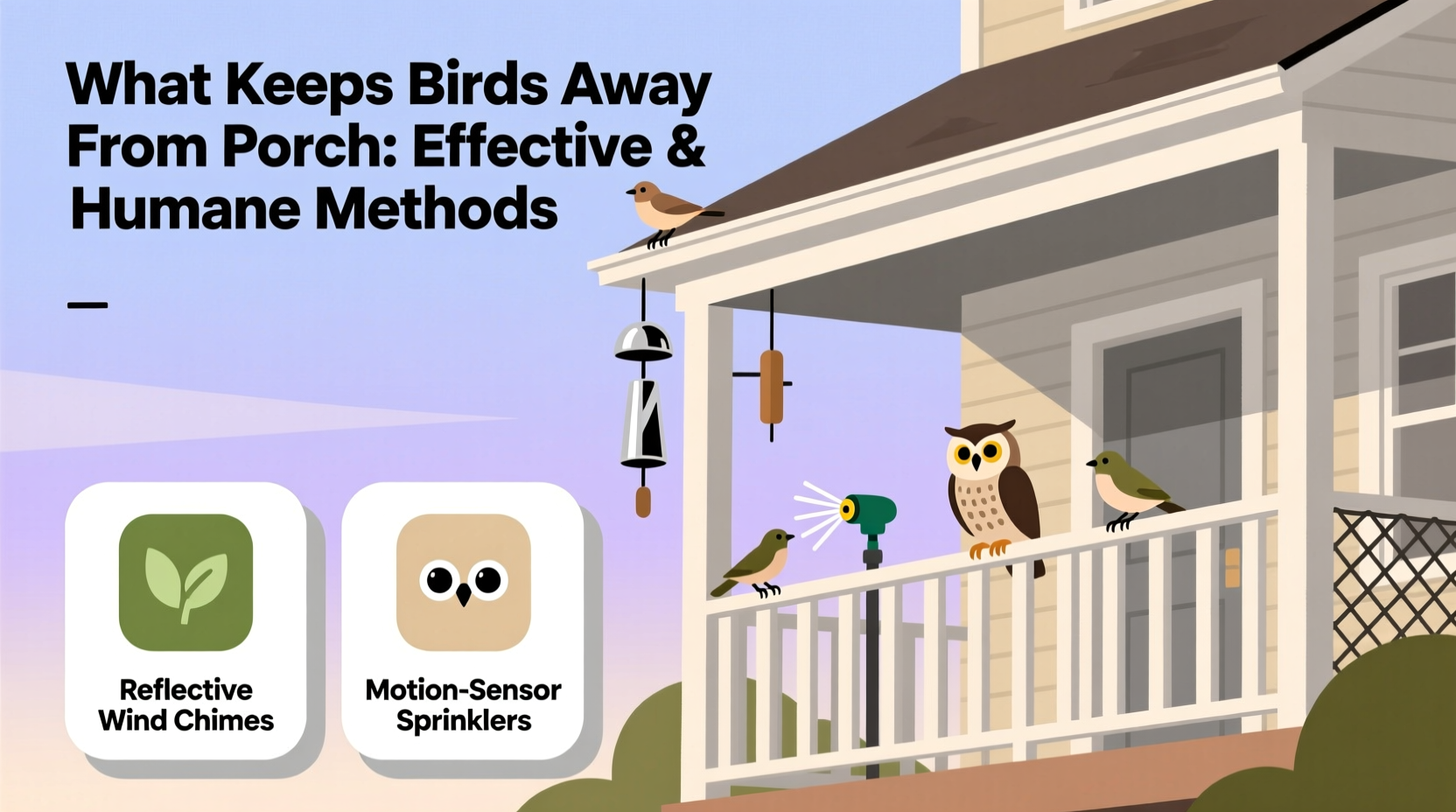 what keeps birds away from porch
