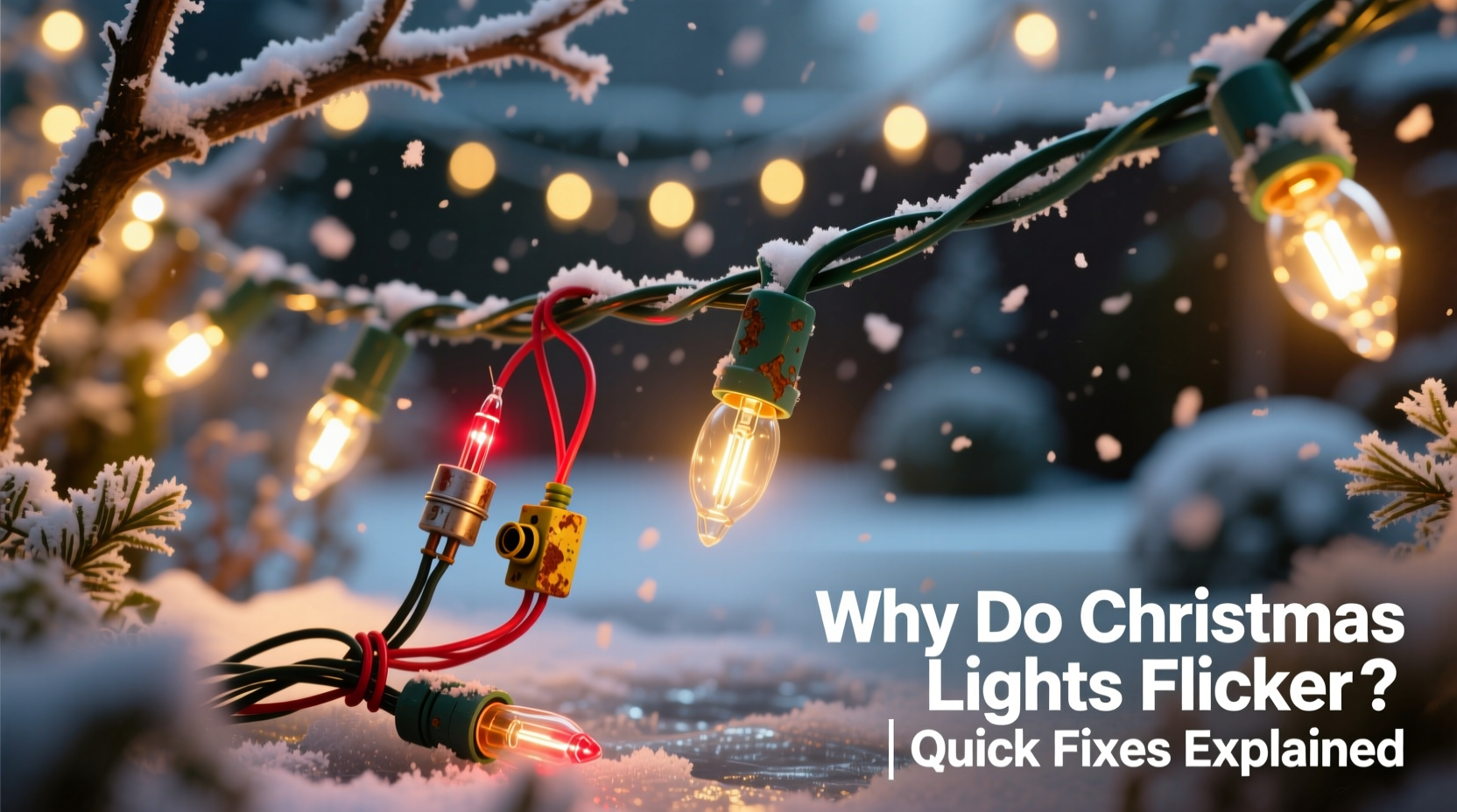 why do some christmas lights flicker randomly and how to fix them fast