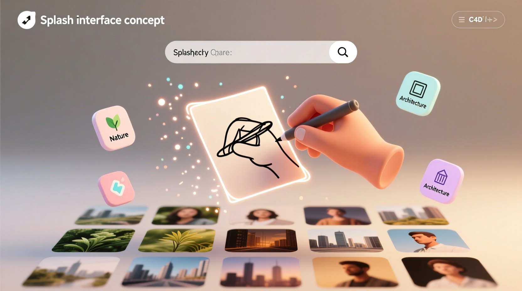 500pxs splash lets you search for photos by sketching t