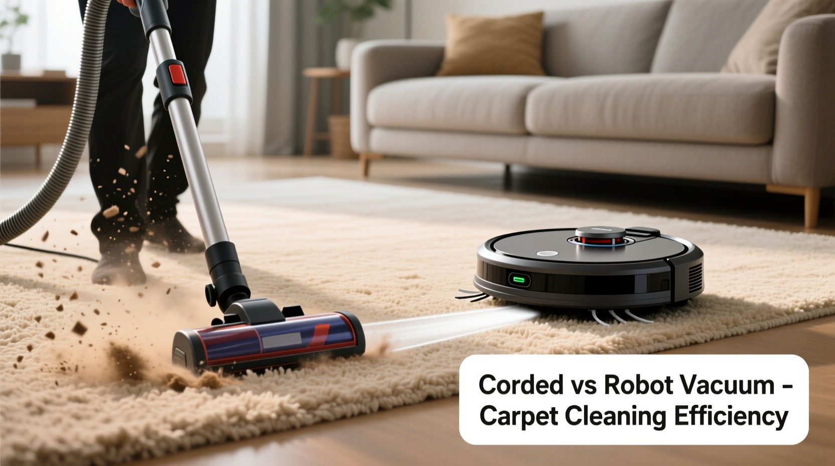 corded vacuum vs robot vacuum which cleans carpets more effectively with less effort