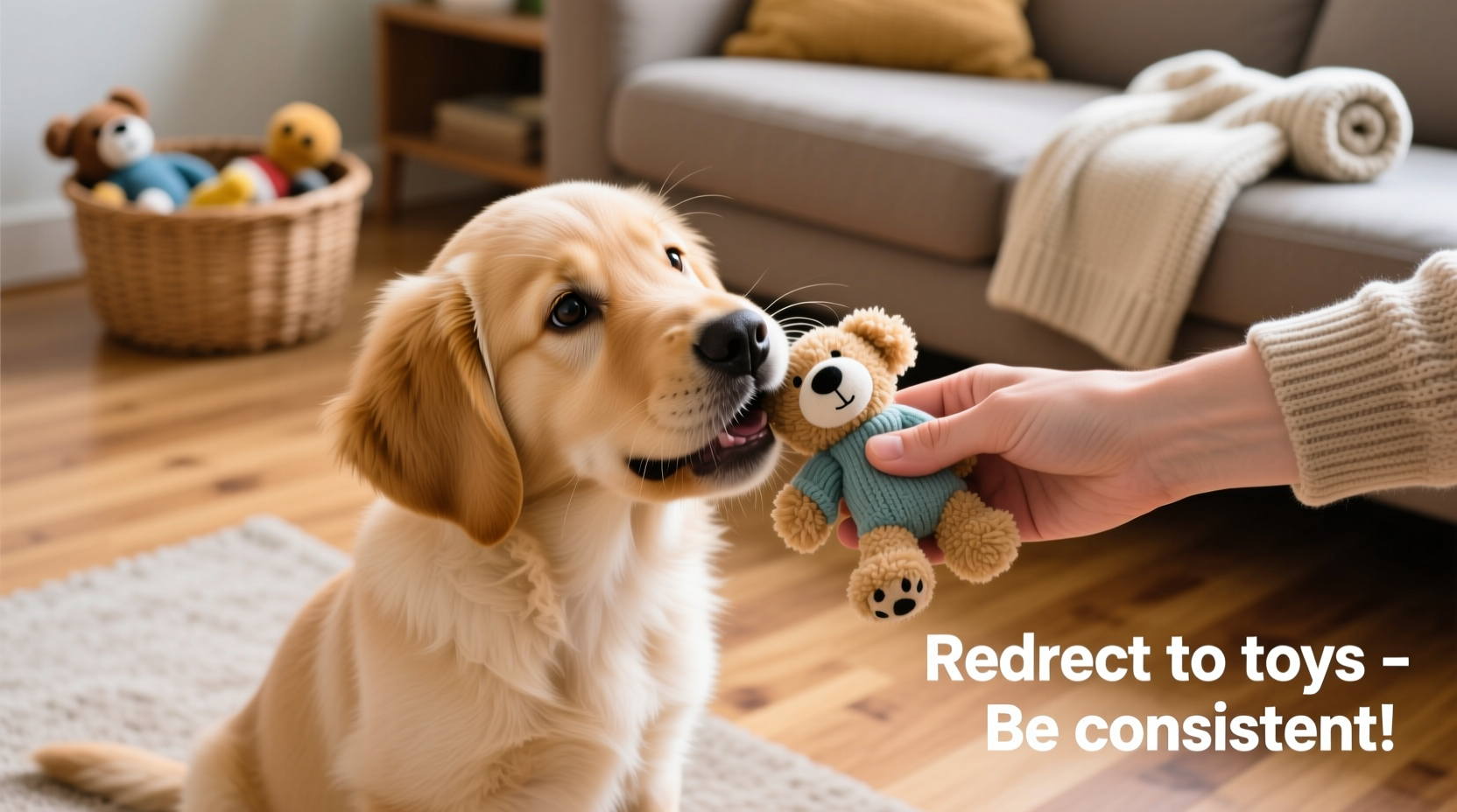 how to train your puppy to stop biting hands and clothes gently