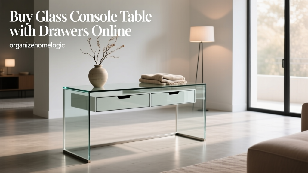 Buy Glass Console Table with Drawers Online