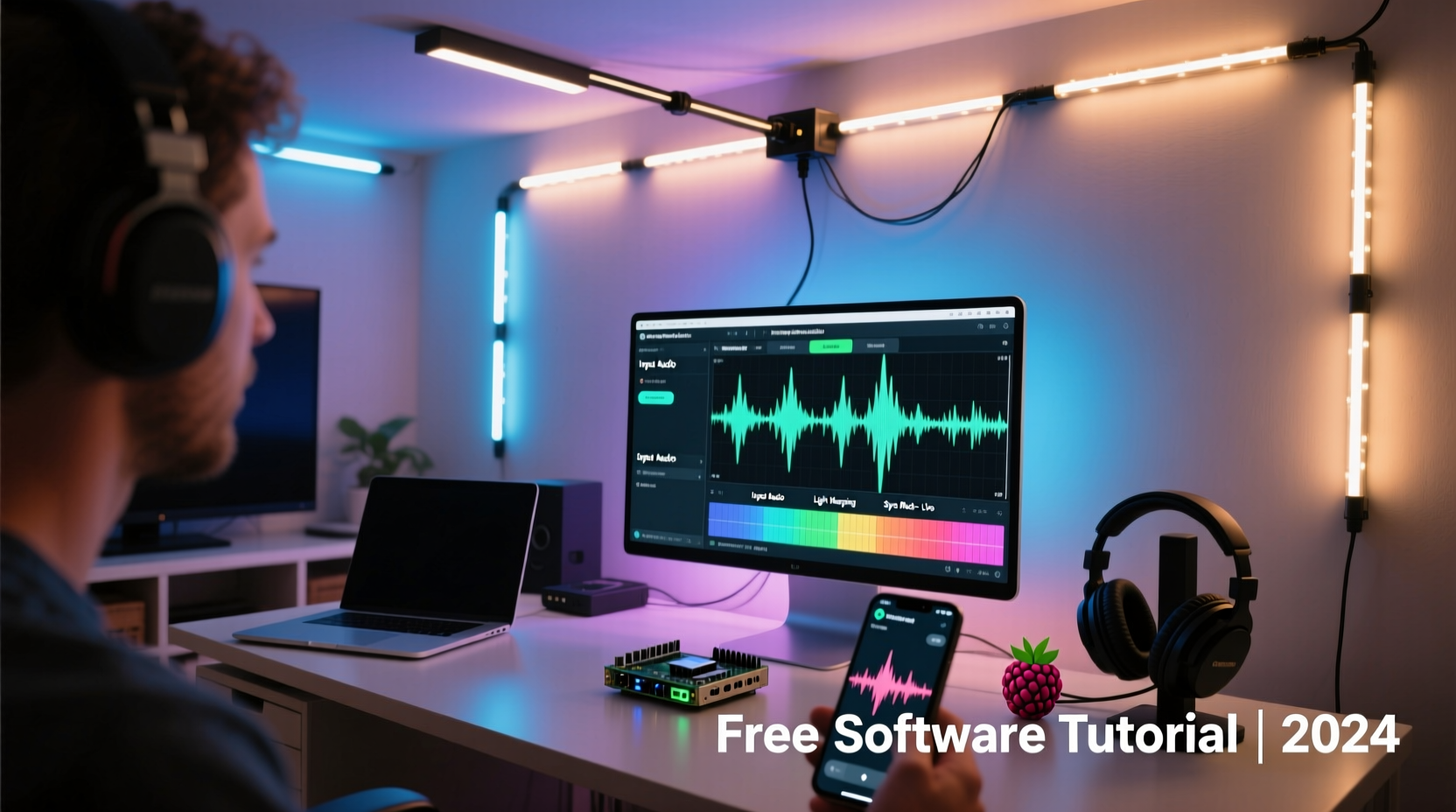 how to create a synchronized light show using free software and sound