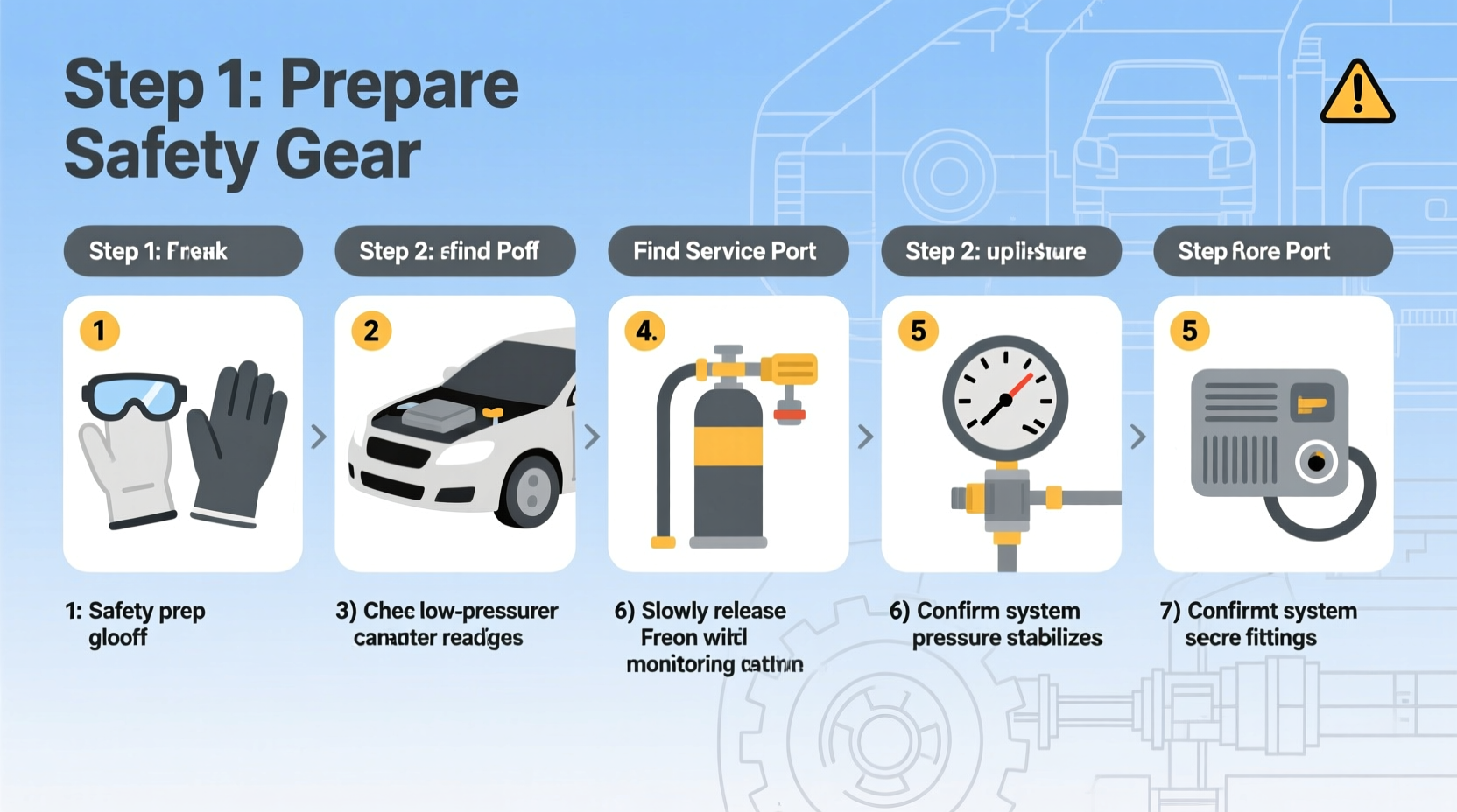 how to refill freon in car