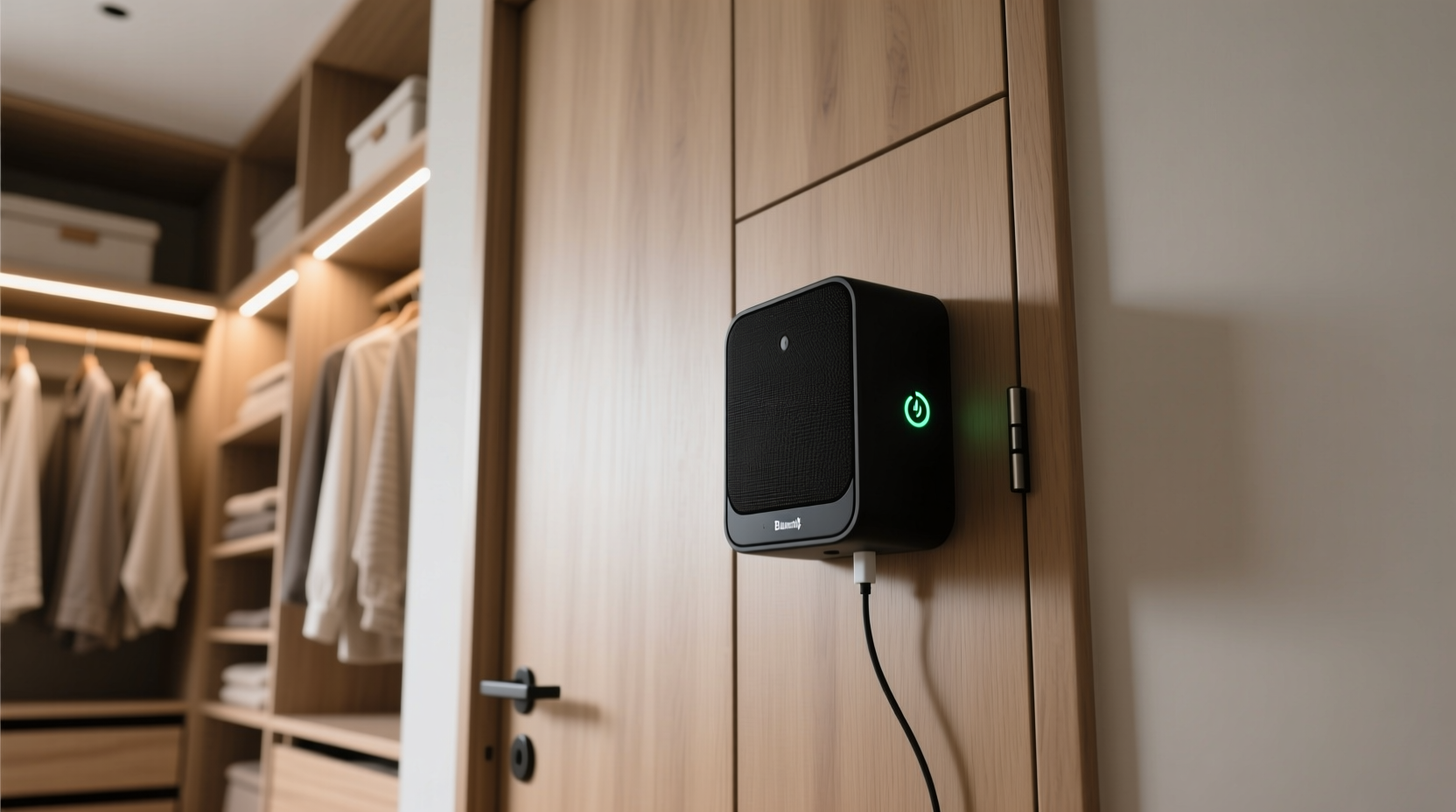 Closet Organization Tips: Hidden Bluetooth Speaker Charging