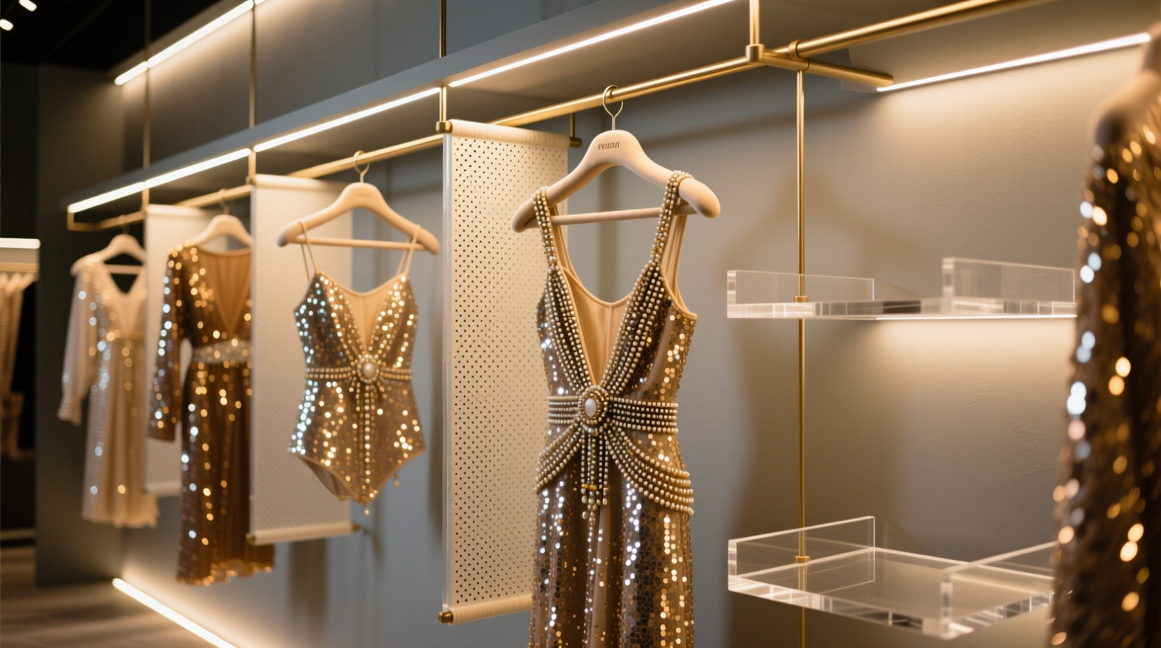 closet organization tips for sequined festival outfits