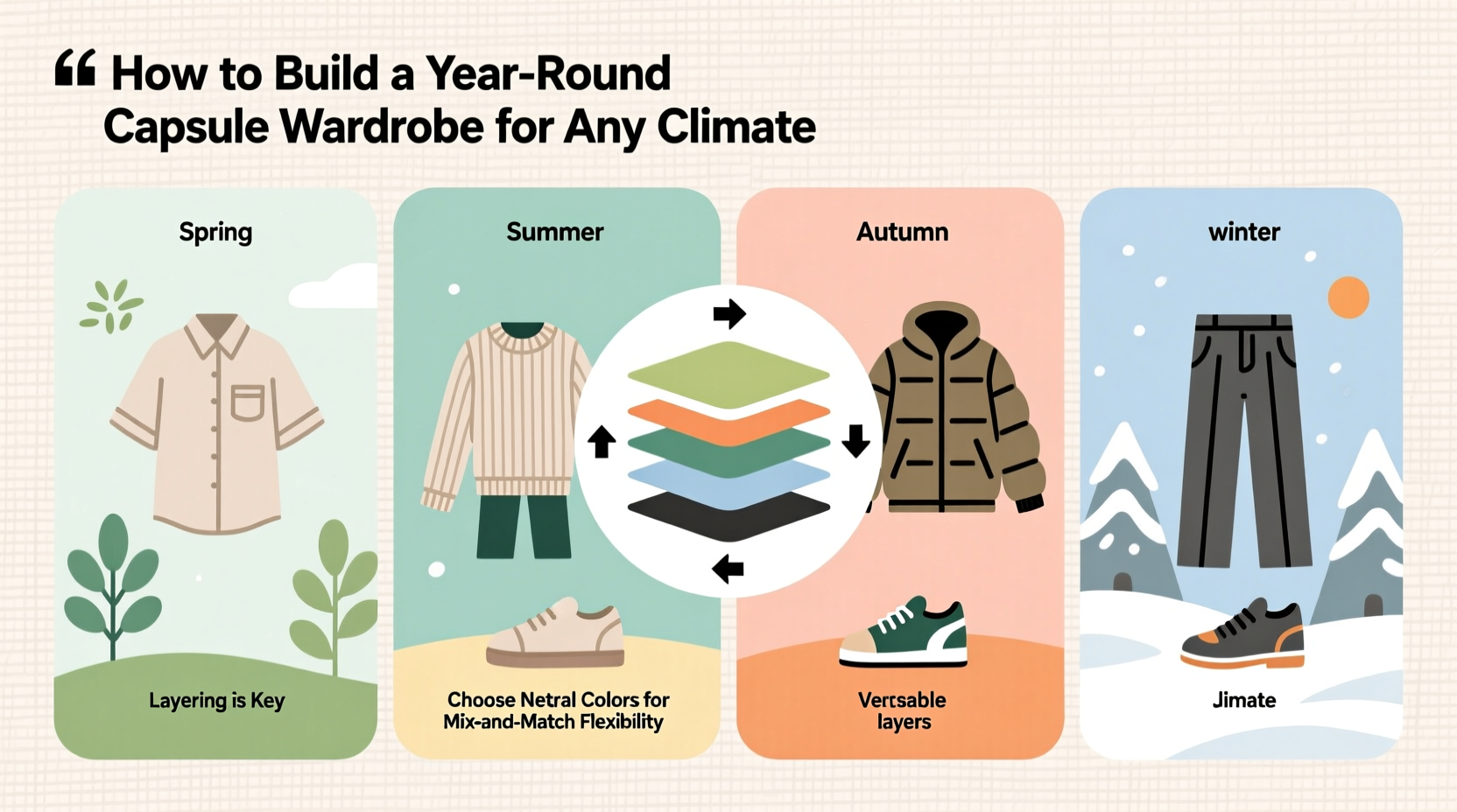 how to create a capsule wardrobe that works year round in any climate