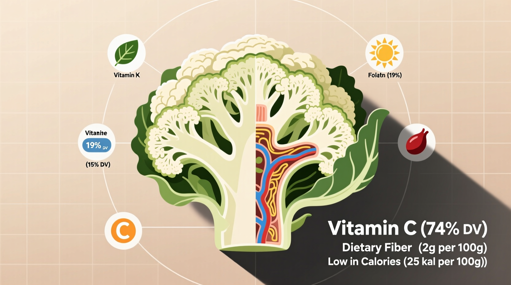 nutritional facts of cauliflower