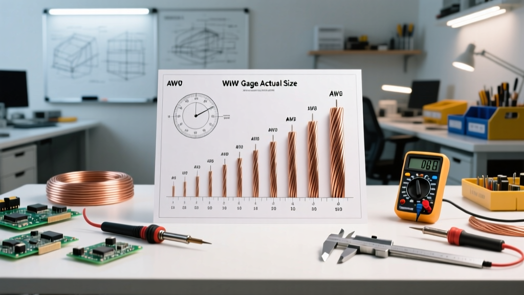 Wire Gauge Actual Size Chart: AWG Dimensions & Field Guide