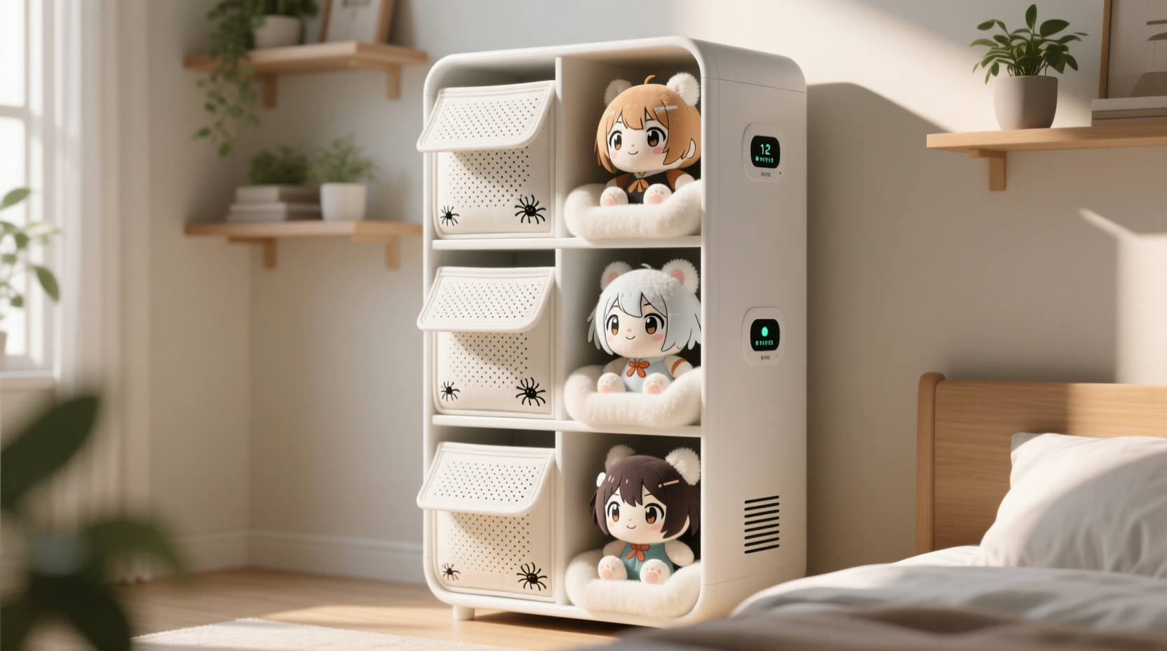 how to store anime plushies in a closet