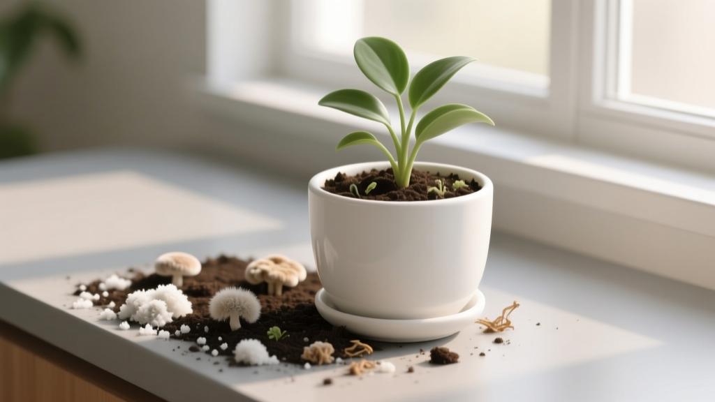 White Stuff on Indoor Plant Soil: 5 Causes & Fixes