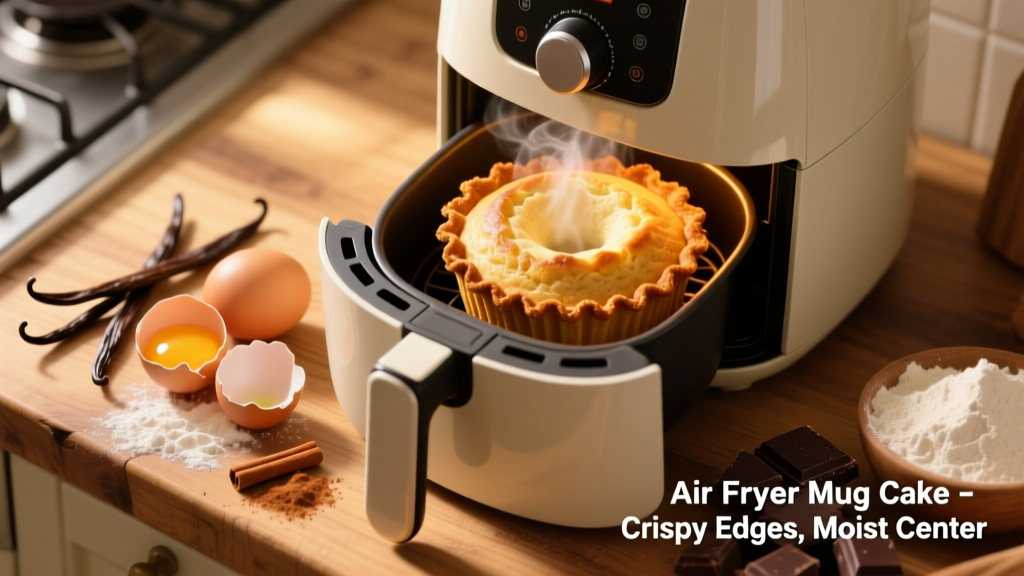 Air Fryer Mug Cake: Crispy-Edged, Moist-Centered Magic