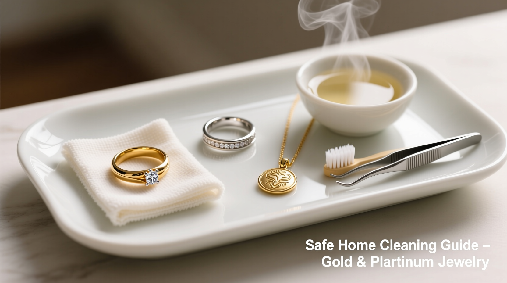 how to clean gold and platinum jewelry