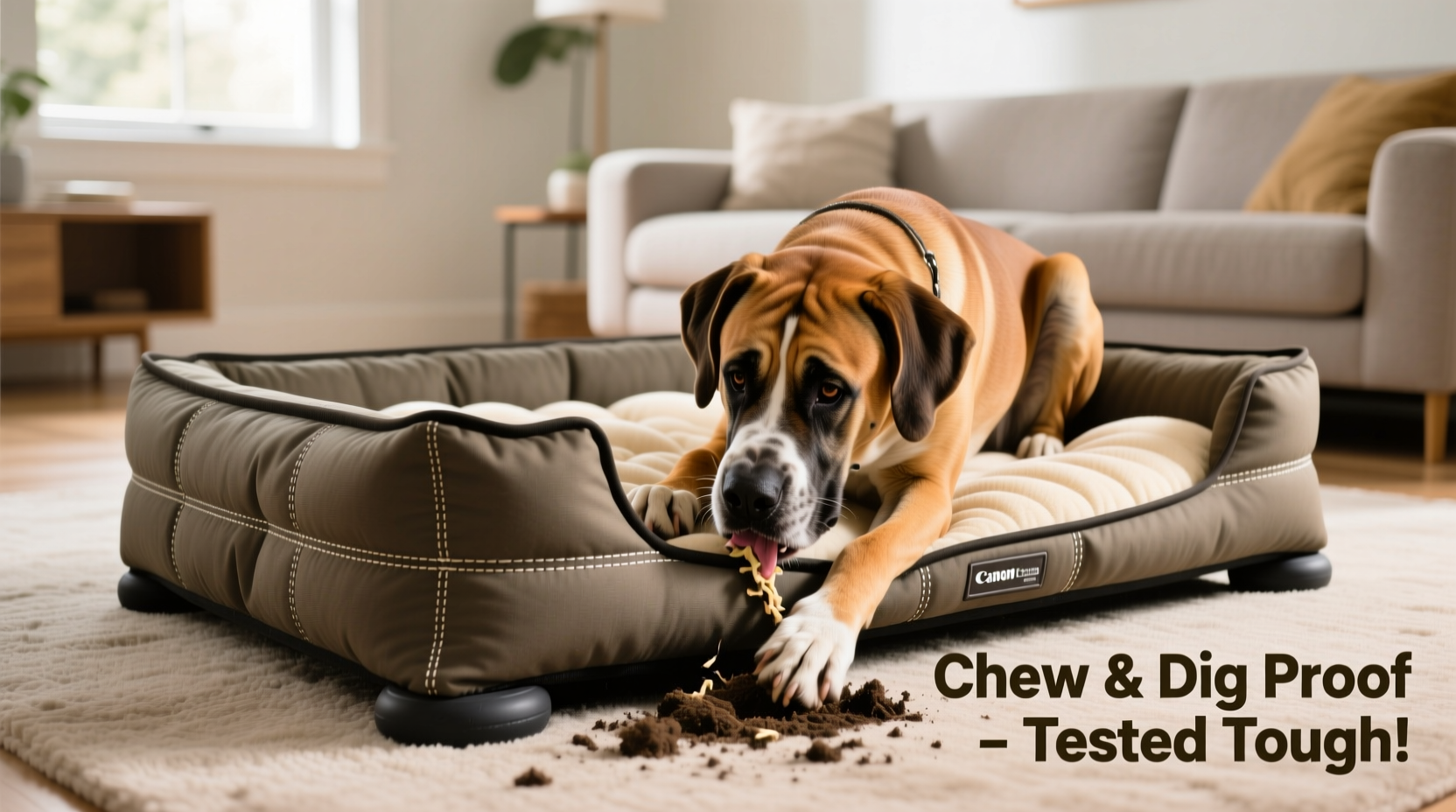 best dog beds for large breeds that survive chewing and digging