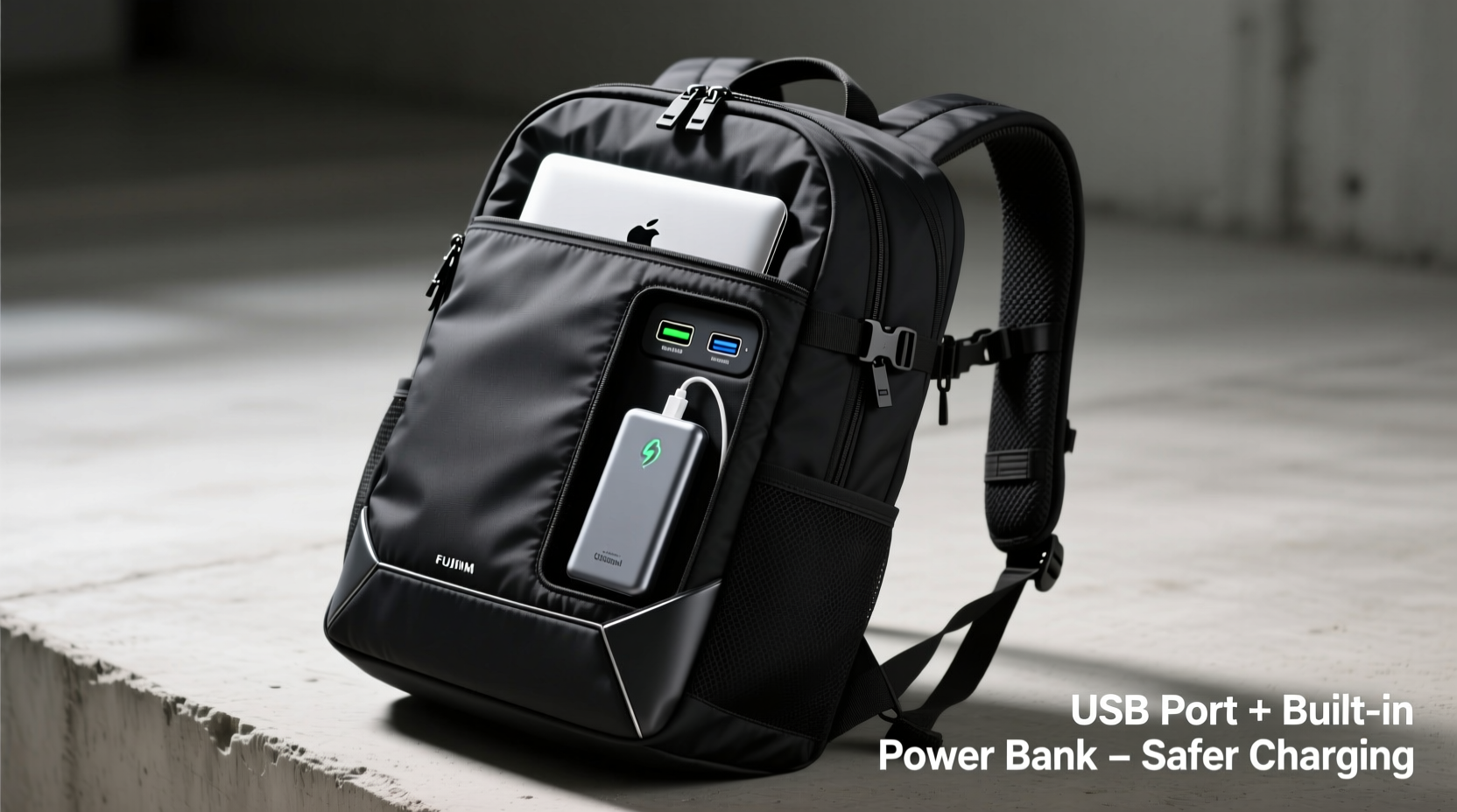 travel backpack with usb port vs powered power bank which charges devices safer