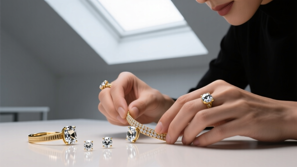 Jeweler's hands using nylon-jaw pliers to carefully reshape a bent 18-gauge gold heart hoop earring over a small steel mandrel.