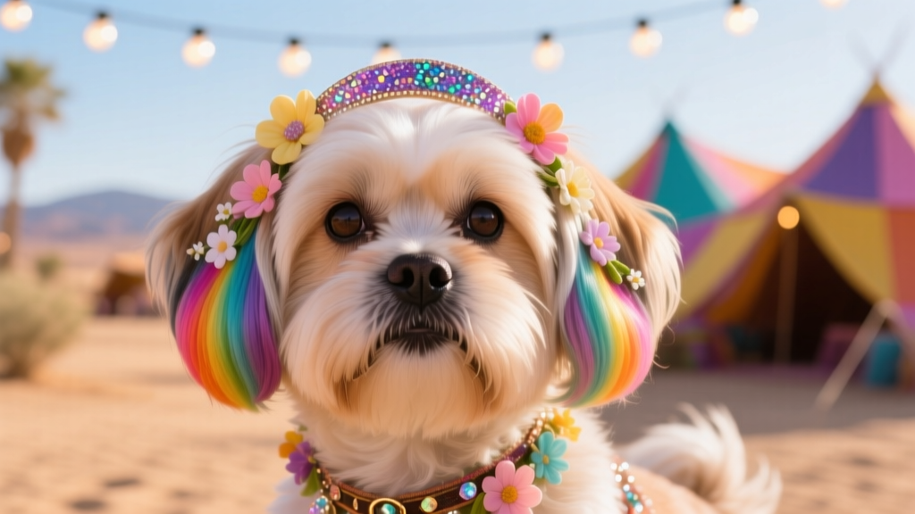 Shih-Tzu's Adorable Groomer Makeover Makes It Look Like She's Going to Coachella