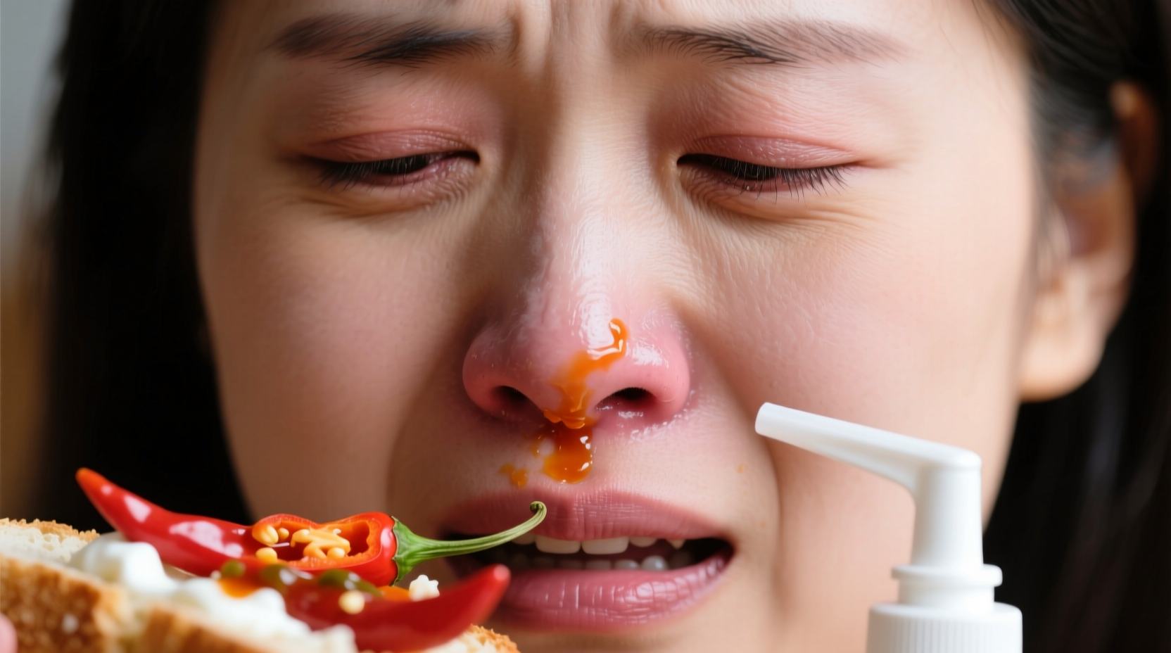 why does my nose run when eating spicy food and how to stop it