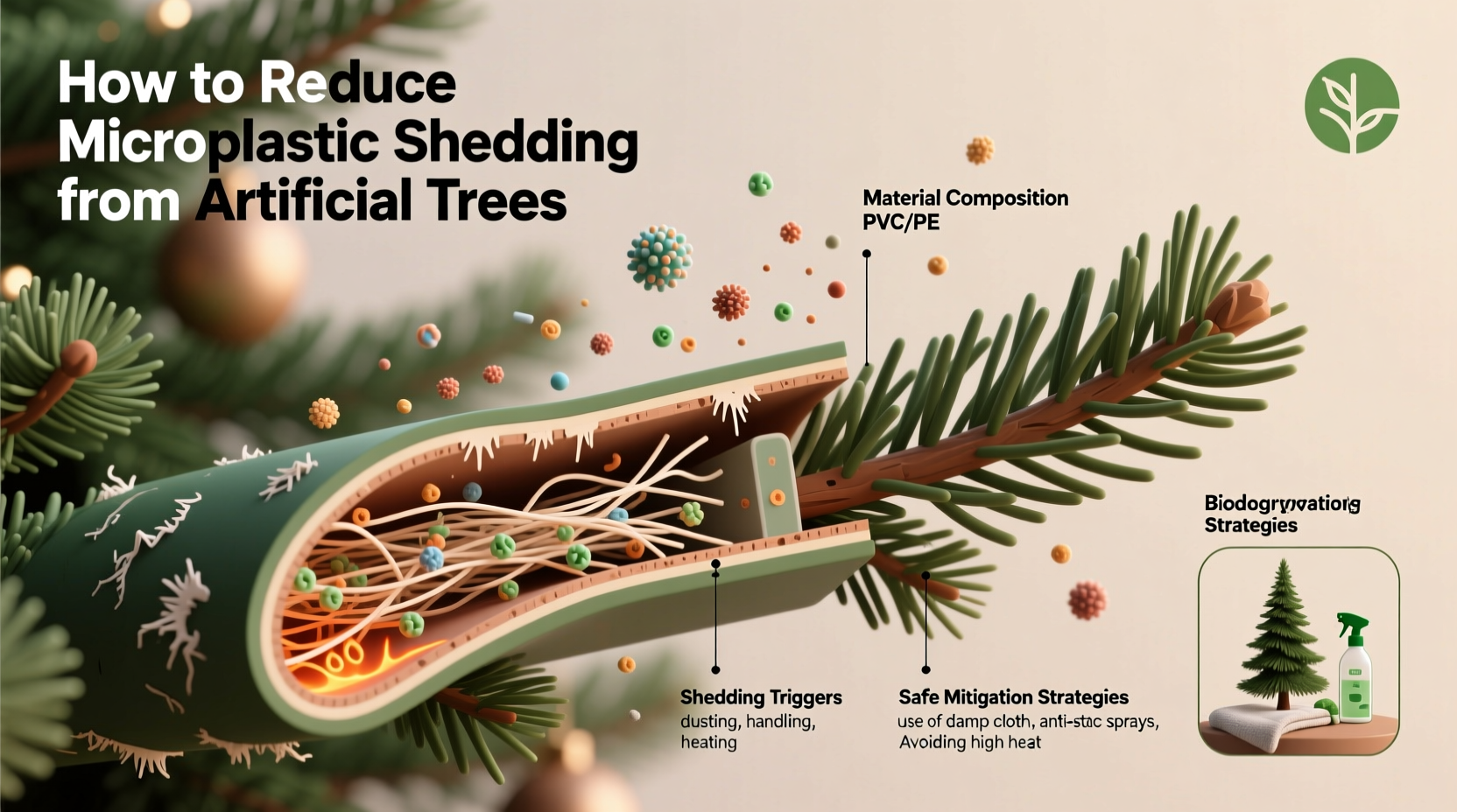 why is my artificial christmas tree shedding microplastics and how to reduce it safely
