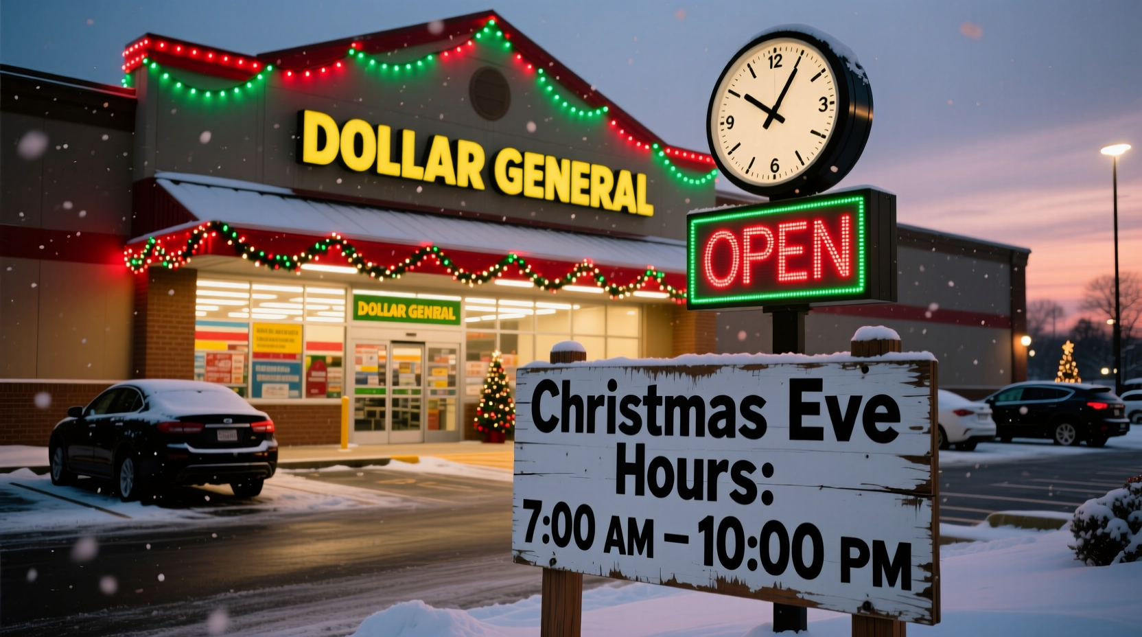 what time does dollar general close christmas eve