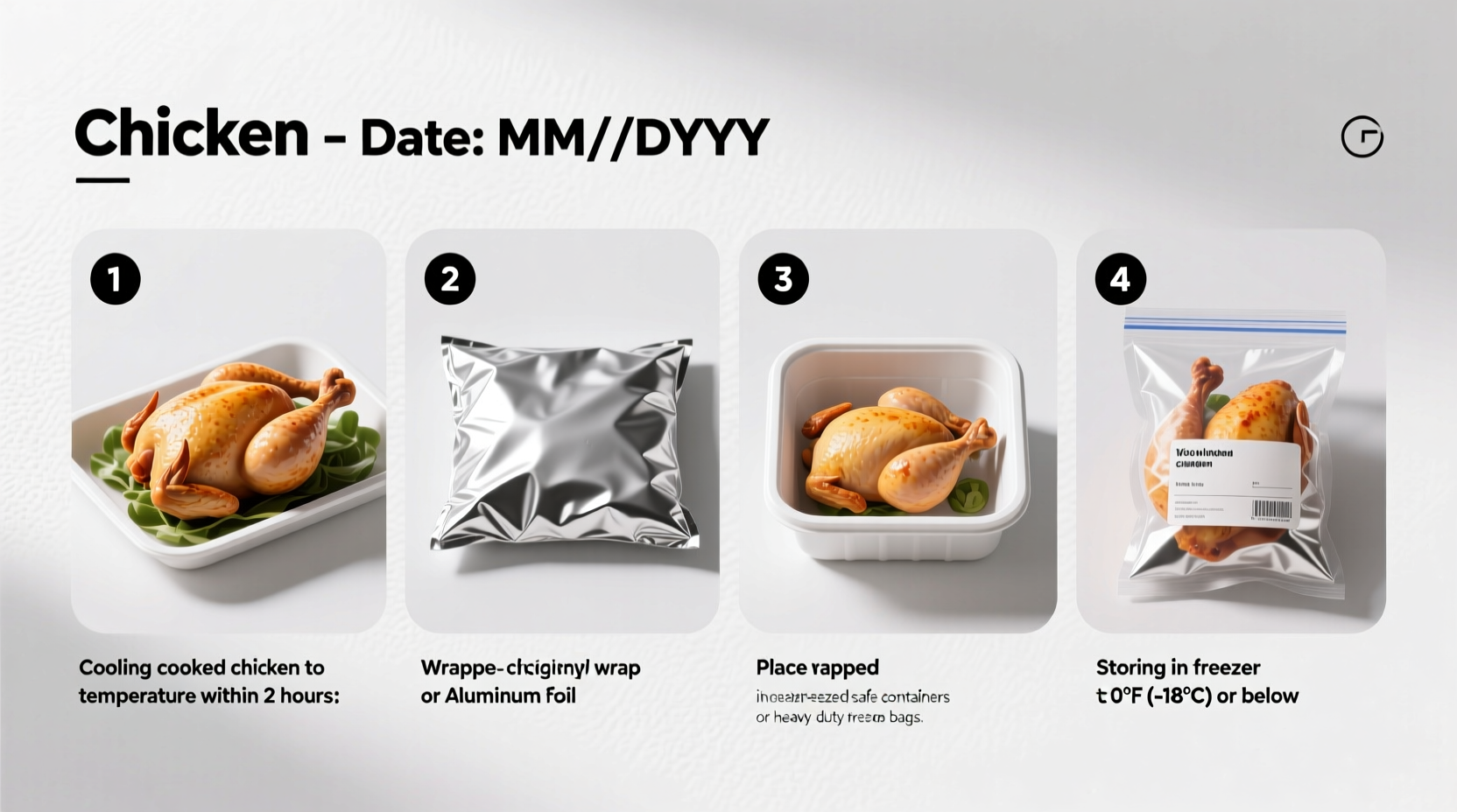 how to freeze cooked chicken