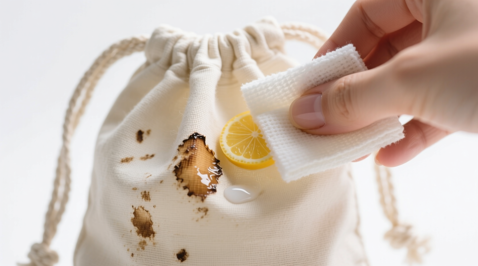 how to remove dried nail polish from cotton bags