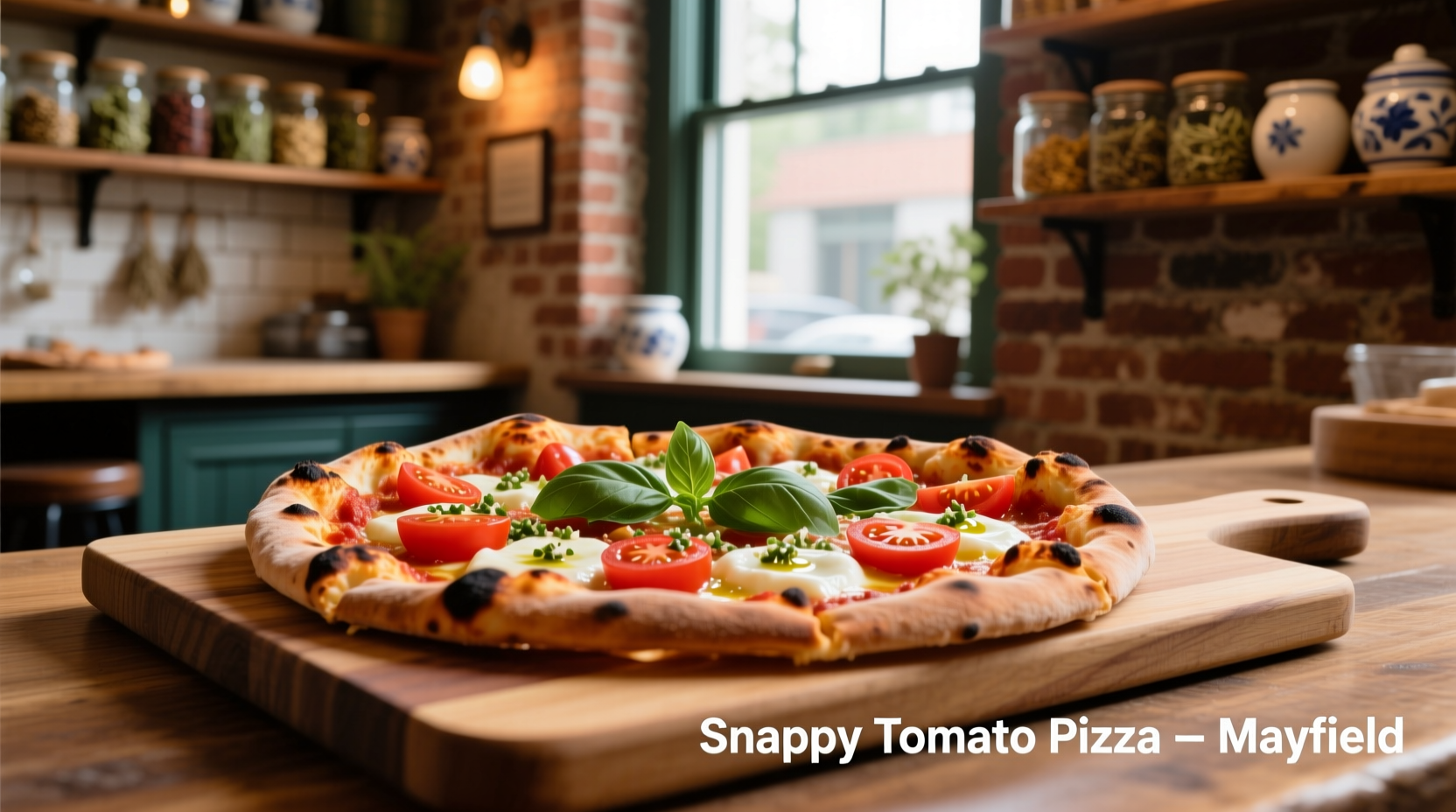Snappy Tomato Pizza thin crust with fresh toppings in Mayfield