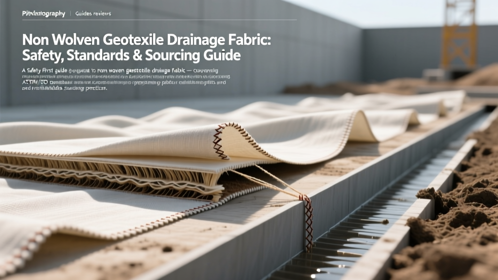 Non Woven Geotextile Drainage Fabric: Safety, Standards & Sourcing Guide