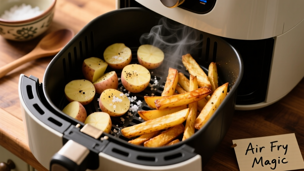 Crispy Air Fryer Home Fries from Baked Potatoes