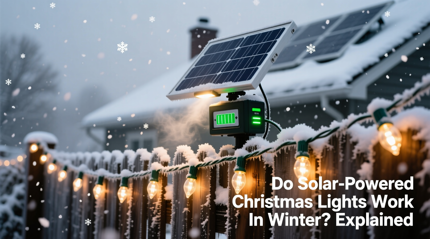 do solar powered christmas lights work in winter months explained