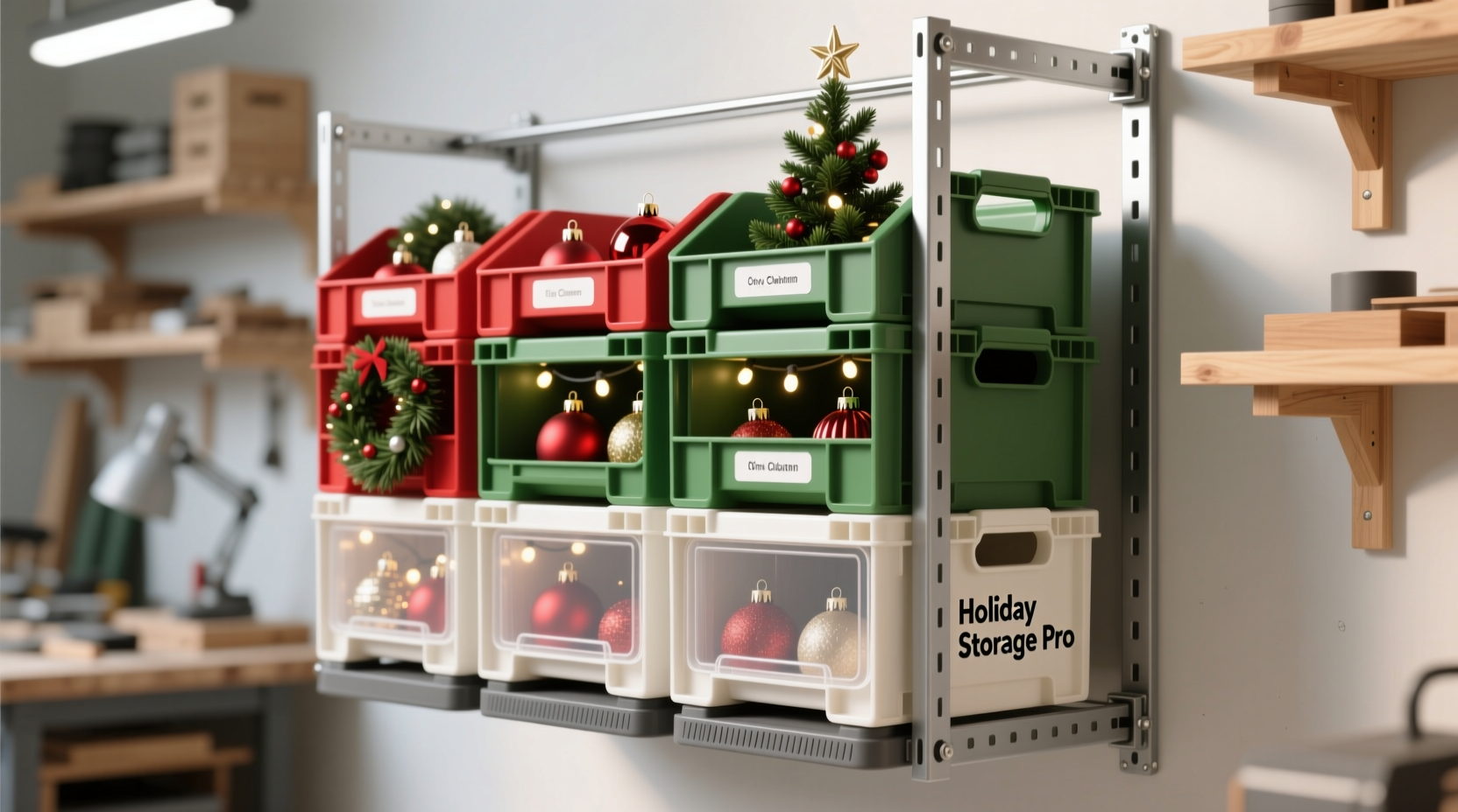 how to build a modular christmas decoration storage system