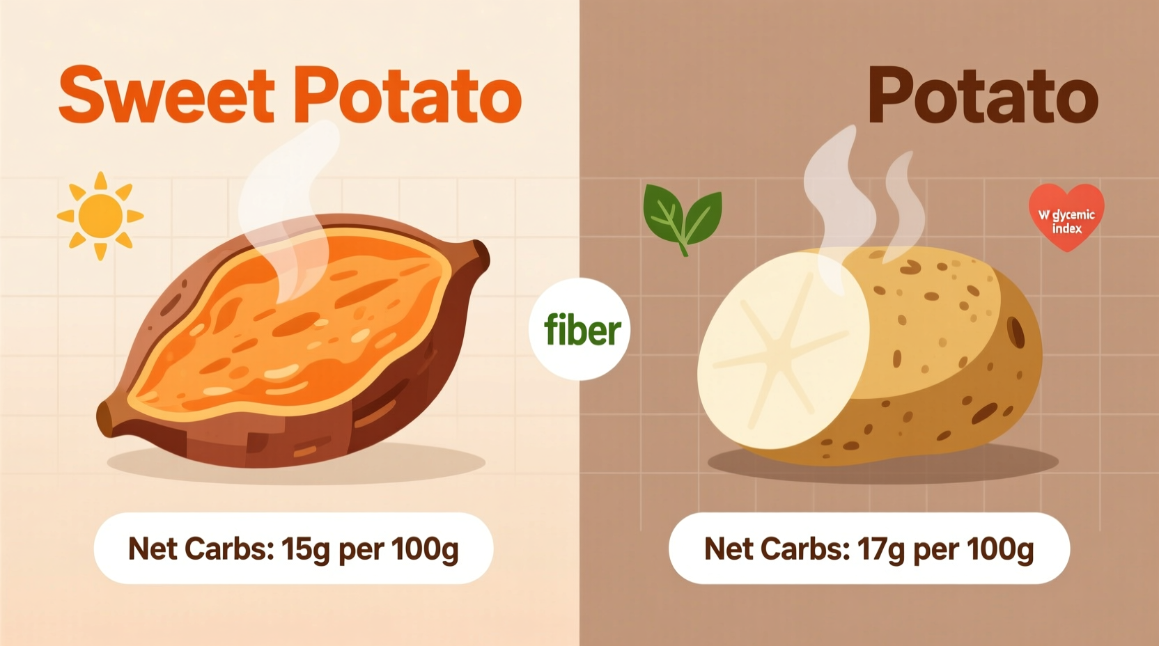 Sweet Potato vs Potato Carbs: Nutritional Comparison