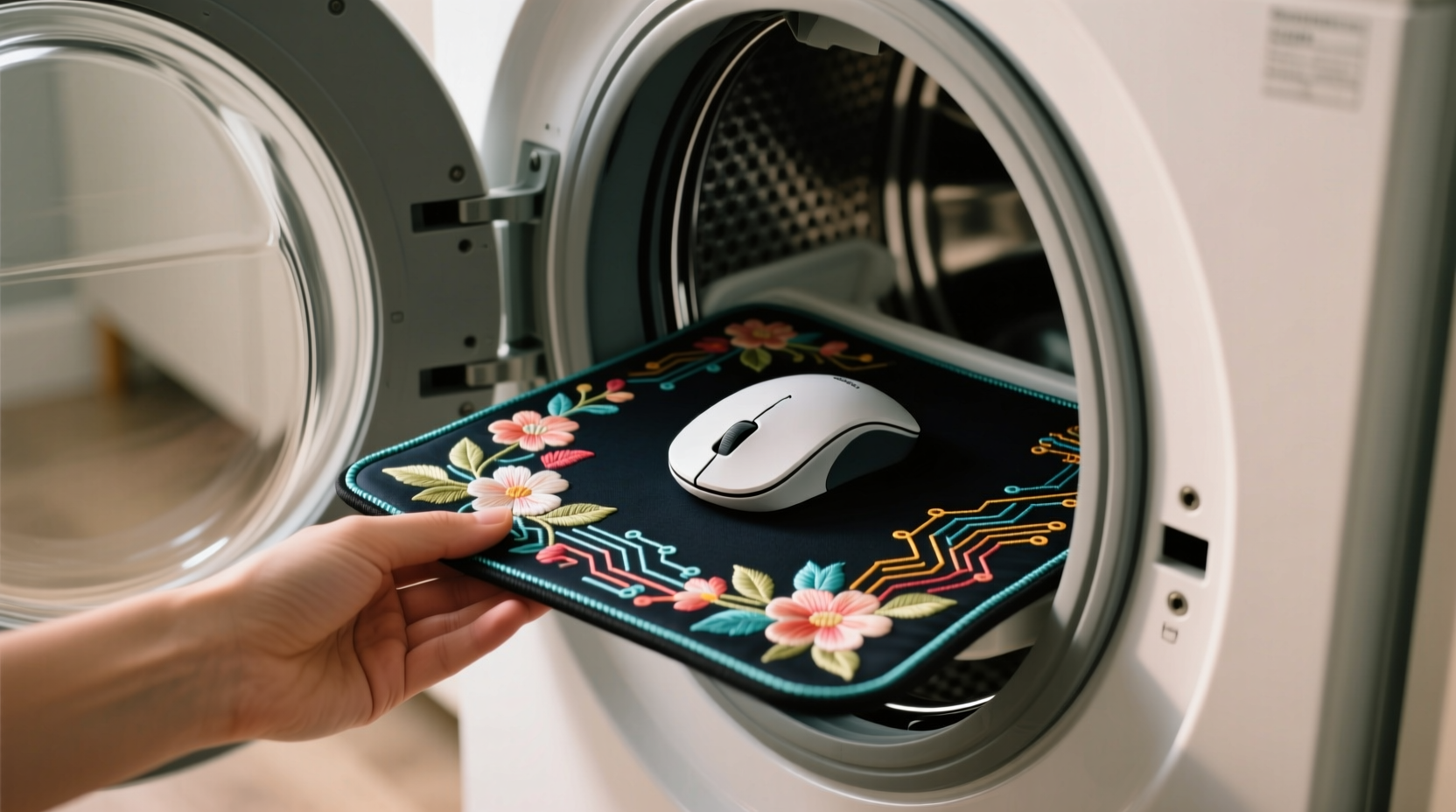 how to wash embroidered gaming mouse pads safely