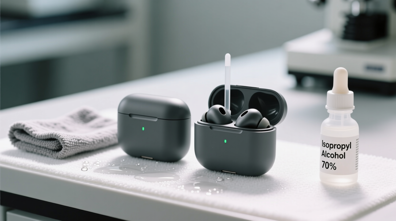 how to clean wireless earbuds case safely