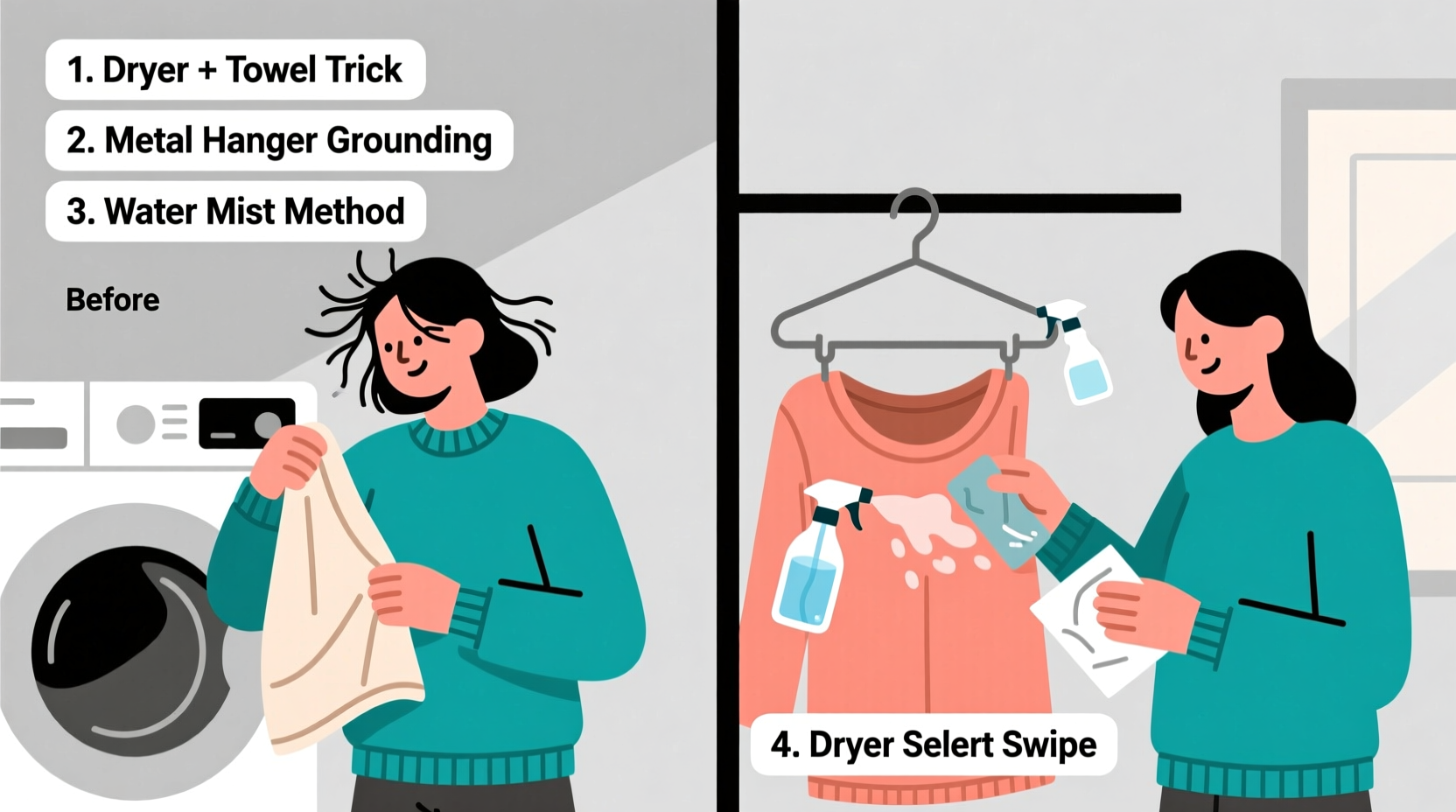 how to stop static cling in clothes without buying special sprays