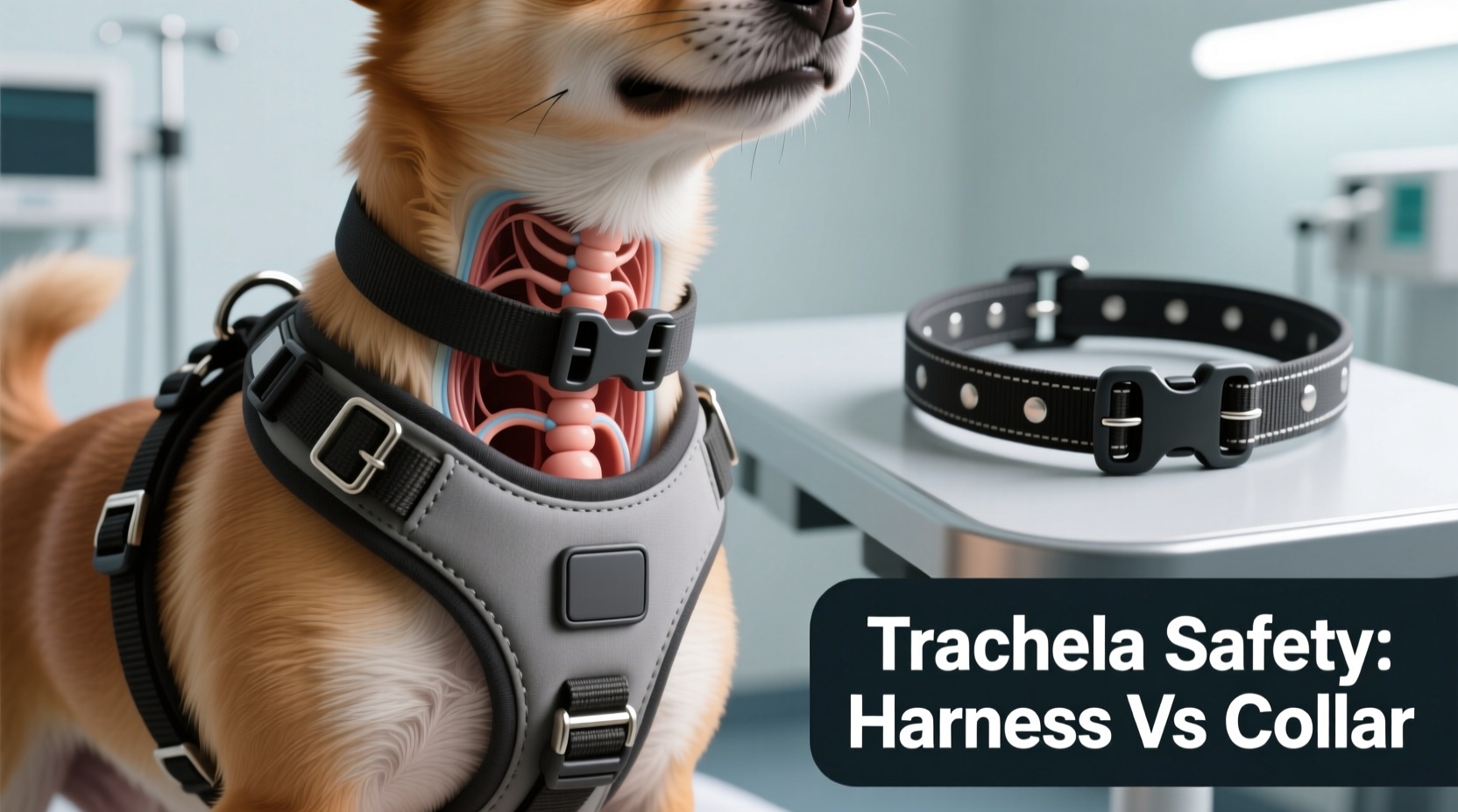 dog harness vs collar for trachea safety in small breeds