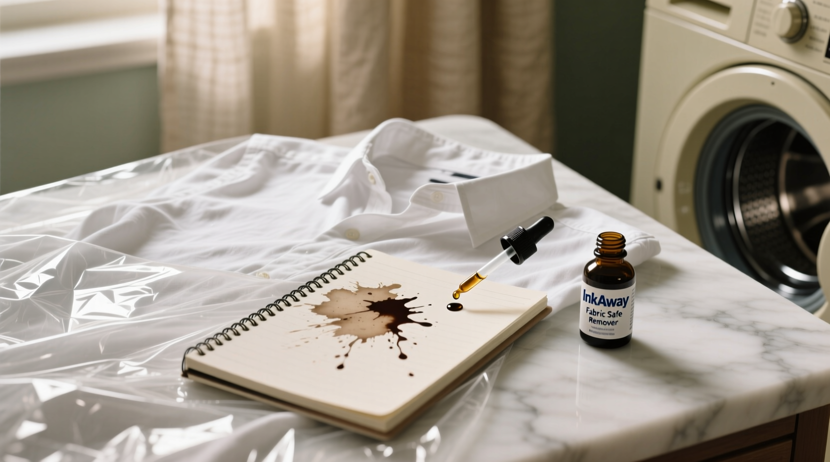 how to remove ink from notebook covers on laundry