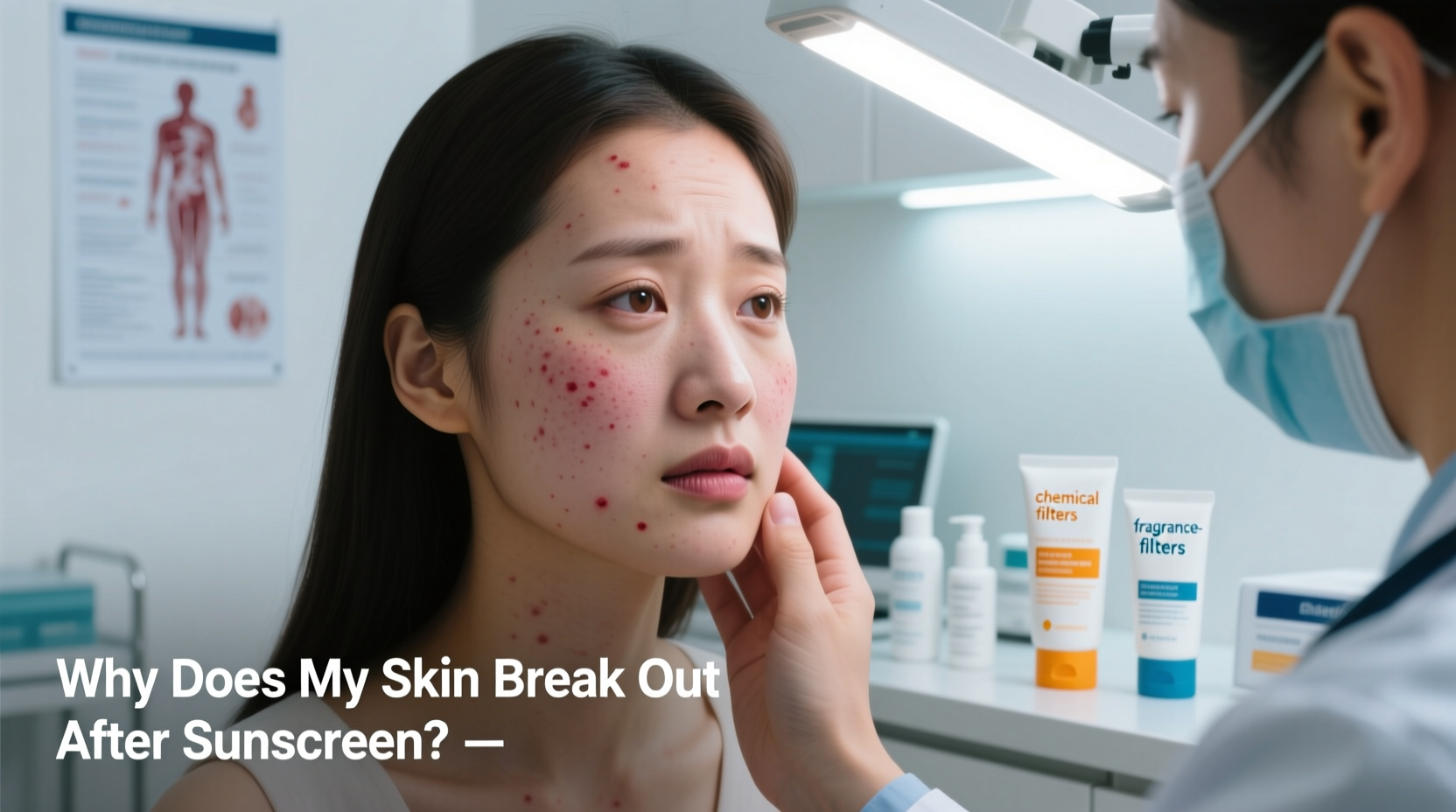 why does my face breakout after wearing sunscreen and how to prevent it